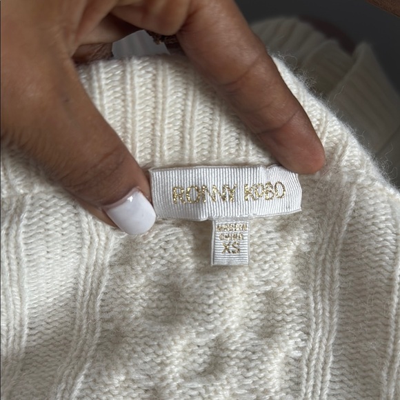 Ronny Kobo Selas Open Back Cable Knit Cardigan XS - Picture 4 of 6